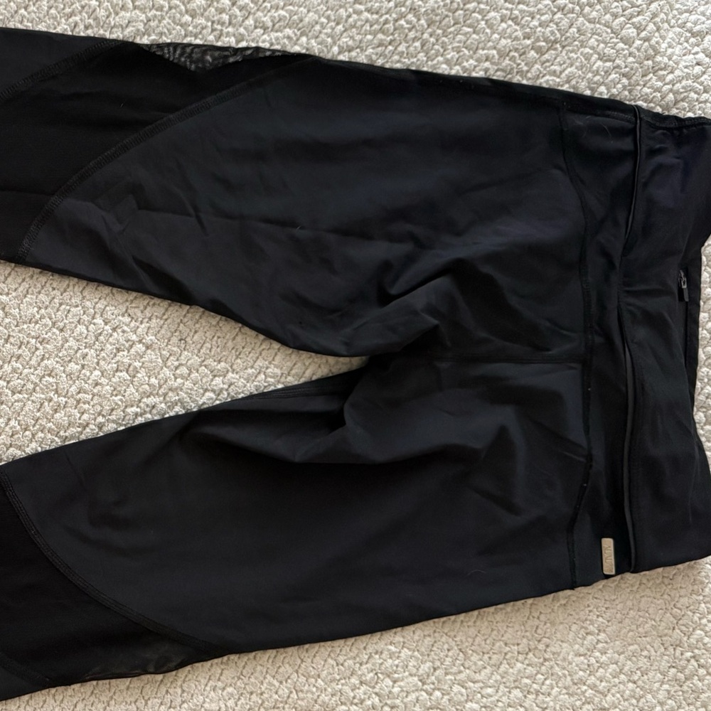 Alala Black Leggings with Mesh Detail - Captain Ankle Pant - Picture 12 of 14